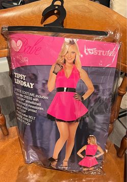 Tipsy Lindsay Costume – 3-Piece Pink Dress Set