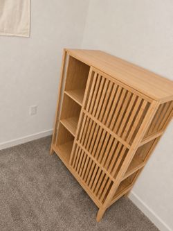 IKEA Bamboo Storage Shelf / Cabinet – $75