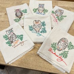 Embroidered Antique Dish Towel