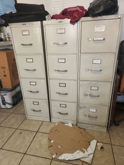 Steel filing cabinet