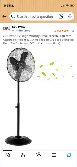 New 16 inch metal pedestal fan