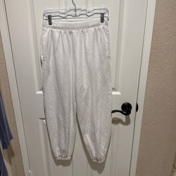 GARAGE White UltraFleece Super Joggers Sweatpants Womens Size TP/XS Oversized