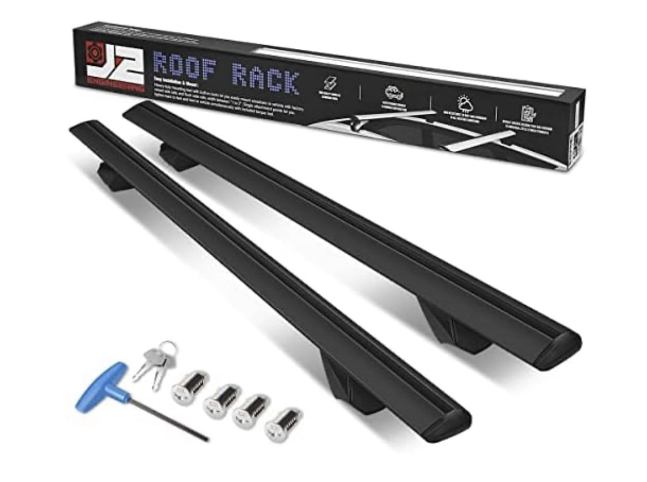 NEW 2 Engineering J2-RR-135-BK Pair of 55" Aluminum Roof Rack