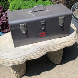 Craftsman all metal construction hand power tool box gray 28x9x20 medium size