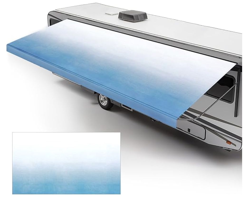 15'- 18' RV Awning Fabric Replacement Prevents Rail Leaking