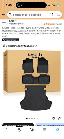 2012-2017 Camry Weather Mats