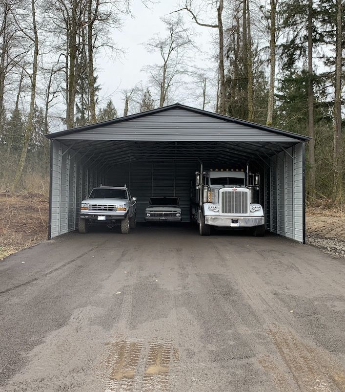 Truck Vehicle Boat Rv Trailer Covered Storage Steel Carport Garage 