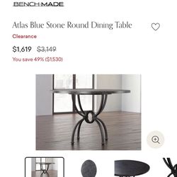 Beautiful Bassett Stone Dining Table