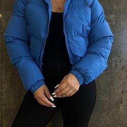 Blue Puffer Jacket WOMENS