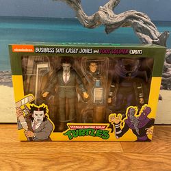 NECA Teenage Mutant Ninja Turtles (1987 TMNT Cartoon) Business Suit Casey Jones & Split Foot Soldier 2 Pack