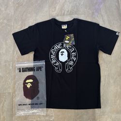 Bape X Chrome Tee shirt, Size medium, Brand new