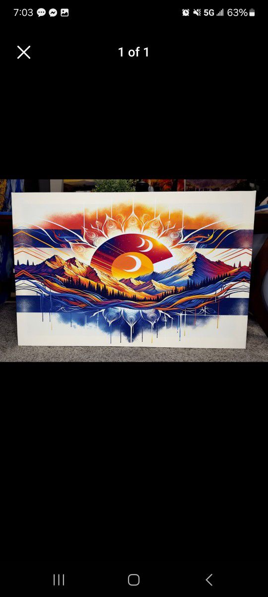 Colorado Flag  Inspired Canvas Art