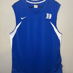Nike Elite Dri Fit Duke Basketball Workout Blue Shirt Jersey Shirt Men's Size XL