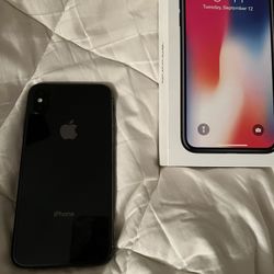 Black IPHONE X 64gbs 