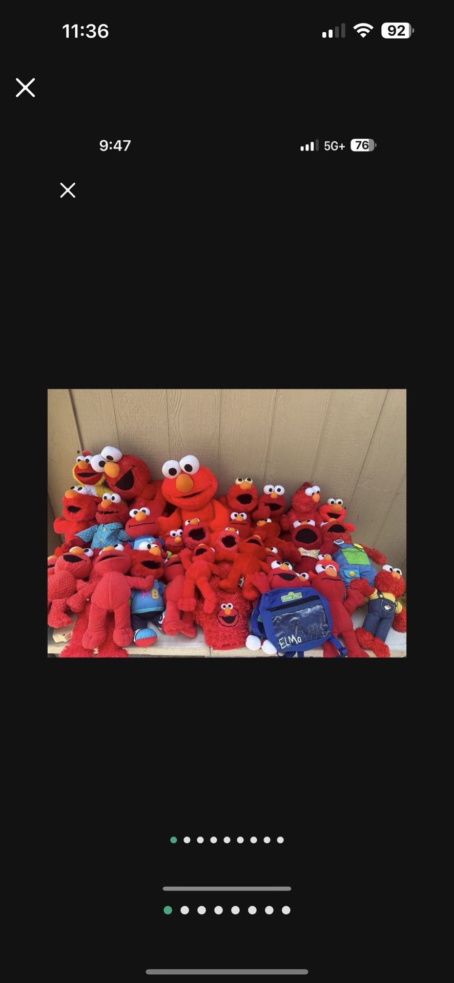 Lot Of Elmo Sesame Street Plushy Collection Some Vintage All Sizes Make Offer