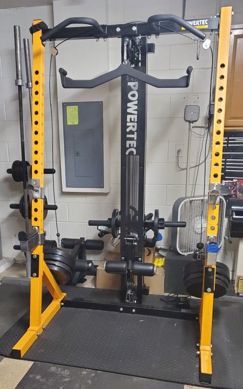 Powertec Hafl  Rack With Lat Pull Down Attachment 