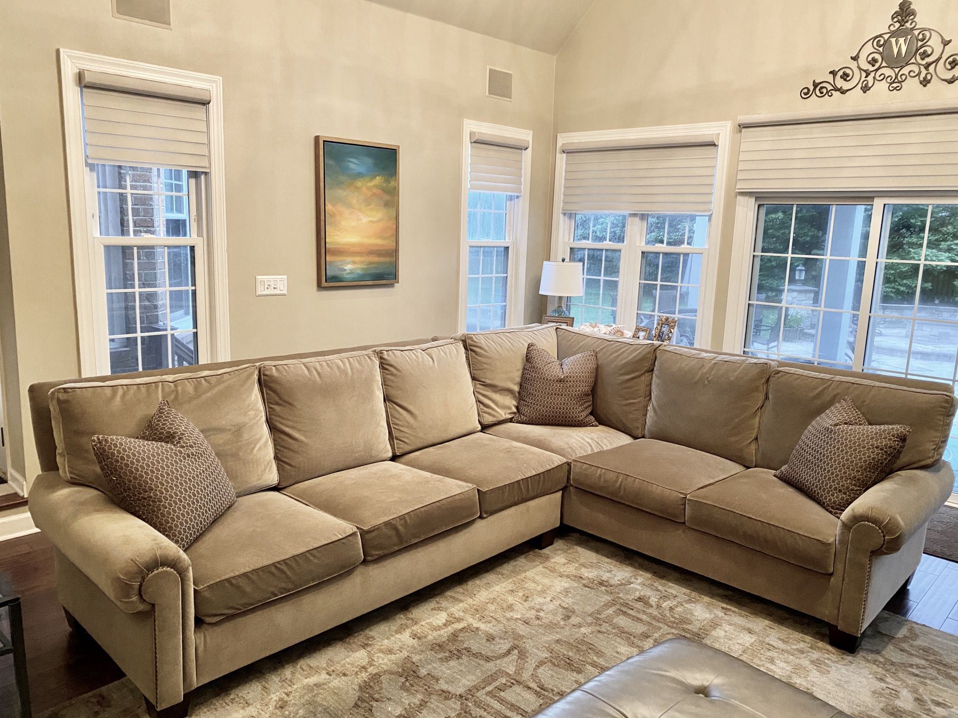 Henredon Leather Sectional Sofa | Baci Living Room