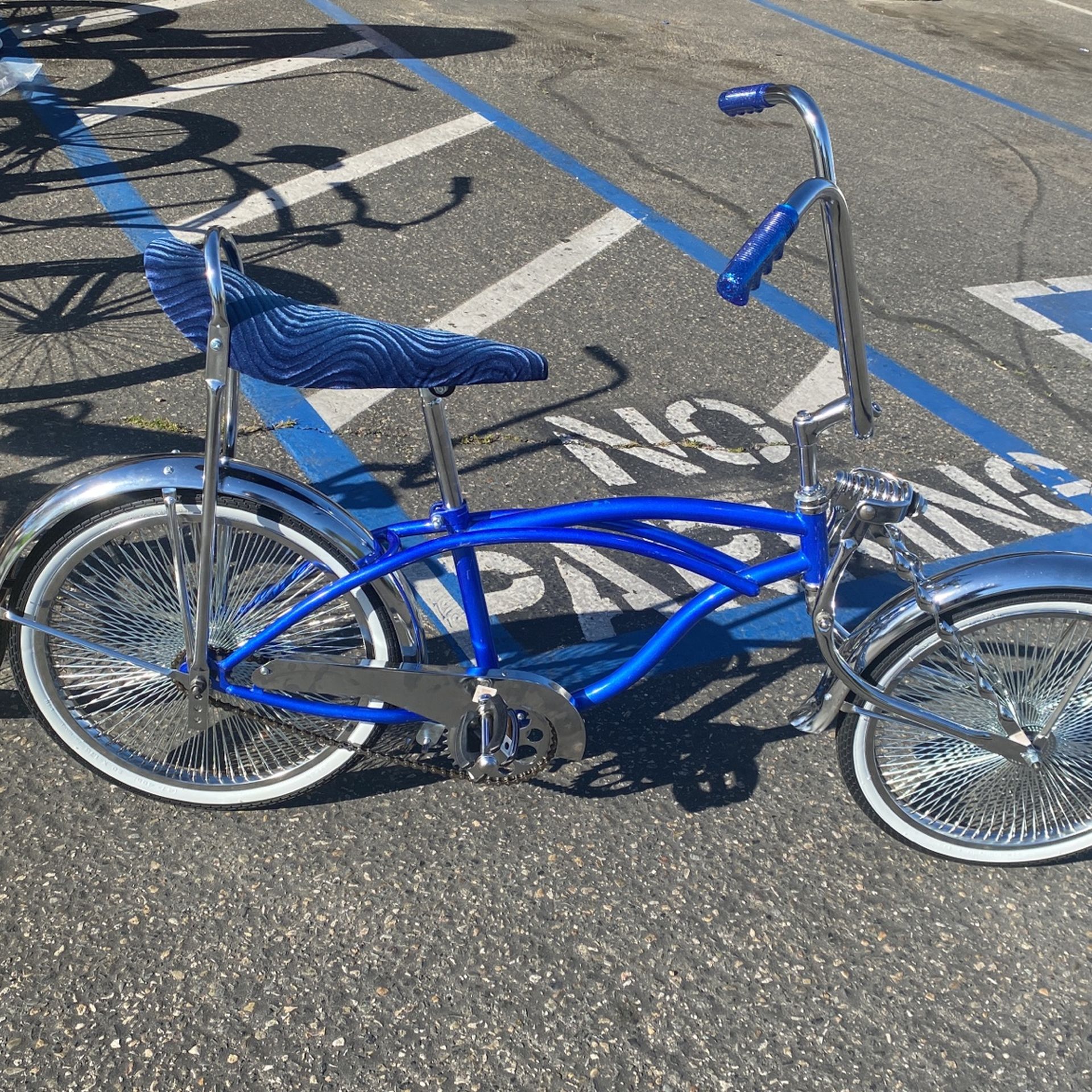 Blue lowrider bike deals