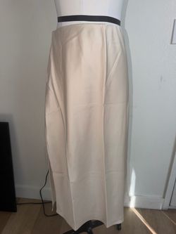 Satin midi skirt with slit.   Size L