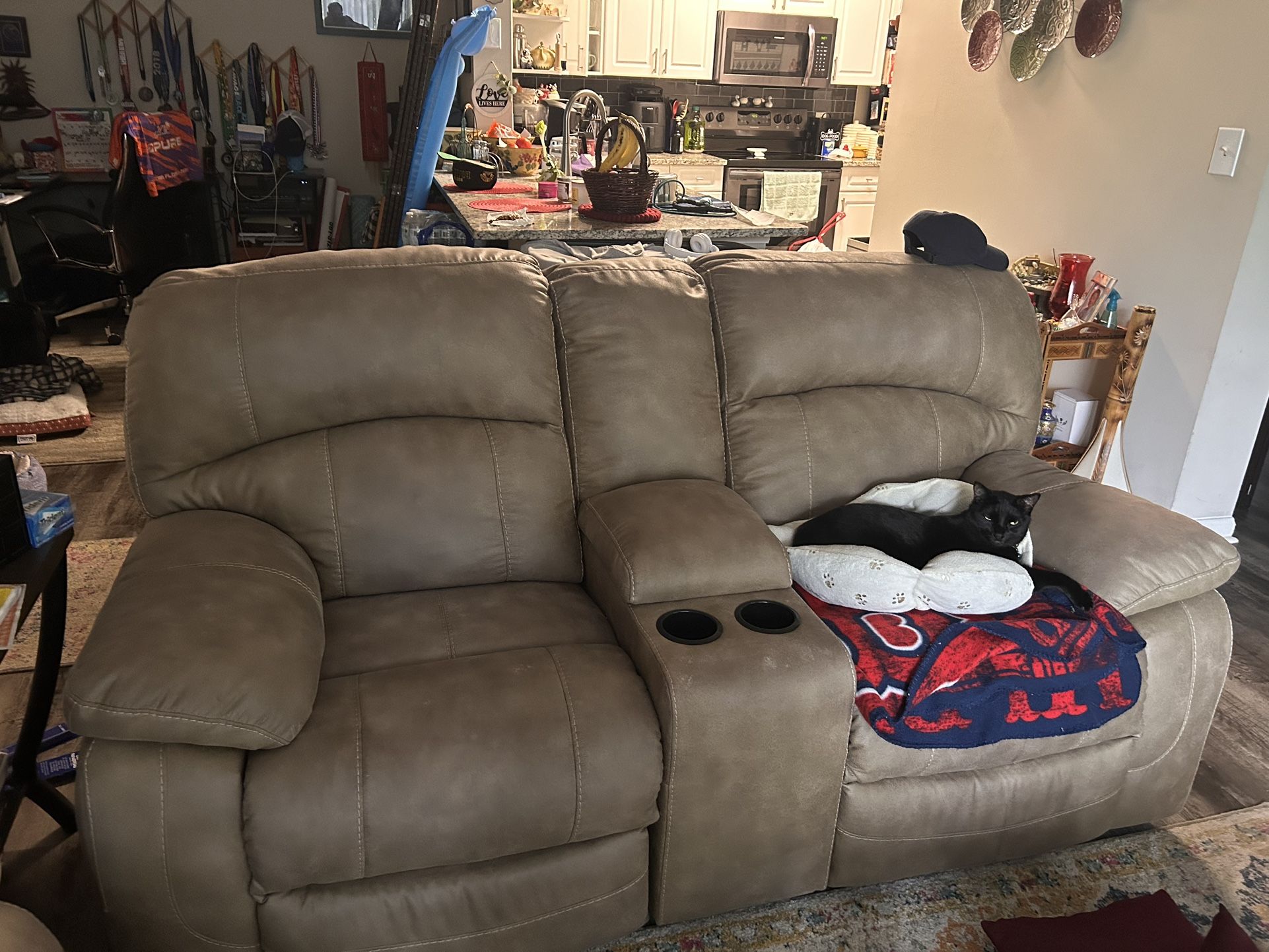 Recliner Sofa Large And Small Seat