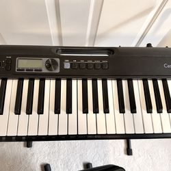 Casio Keyboard, stand, and seat/bench