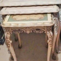 1920's NESTING TABLE SET OF 3 