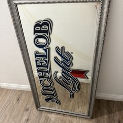 Authentic Michelob Etched Mirror For Man Cave, Bar 