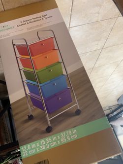 *new in box* Simply Tidy 5 Drawer Rolling Cart storage organization