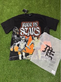 Mixed Emotion black and orange ,with rhinestones tee shirt