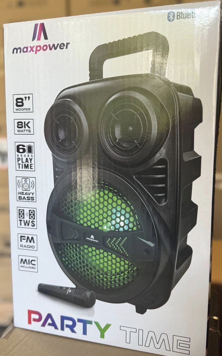 Maxpower wireless Speaker with mic for Karaoke . If the add is up then it's available. Message me an offer if interested. Thanks