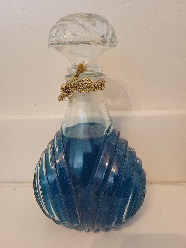 Vintage Glass Bottle With Bubble Bath