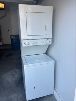 GE Used Gas Stacked Washer/Dryer