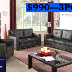Brand New 3PC Sofa Loveseat Chair Set 