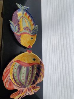 Serving Bowl & Platter, Handpainted, Handcrafted "Tabletops Gallery"