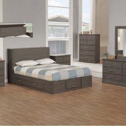 4 Piece Bedroom Set With Mattress Set Included