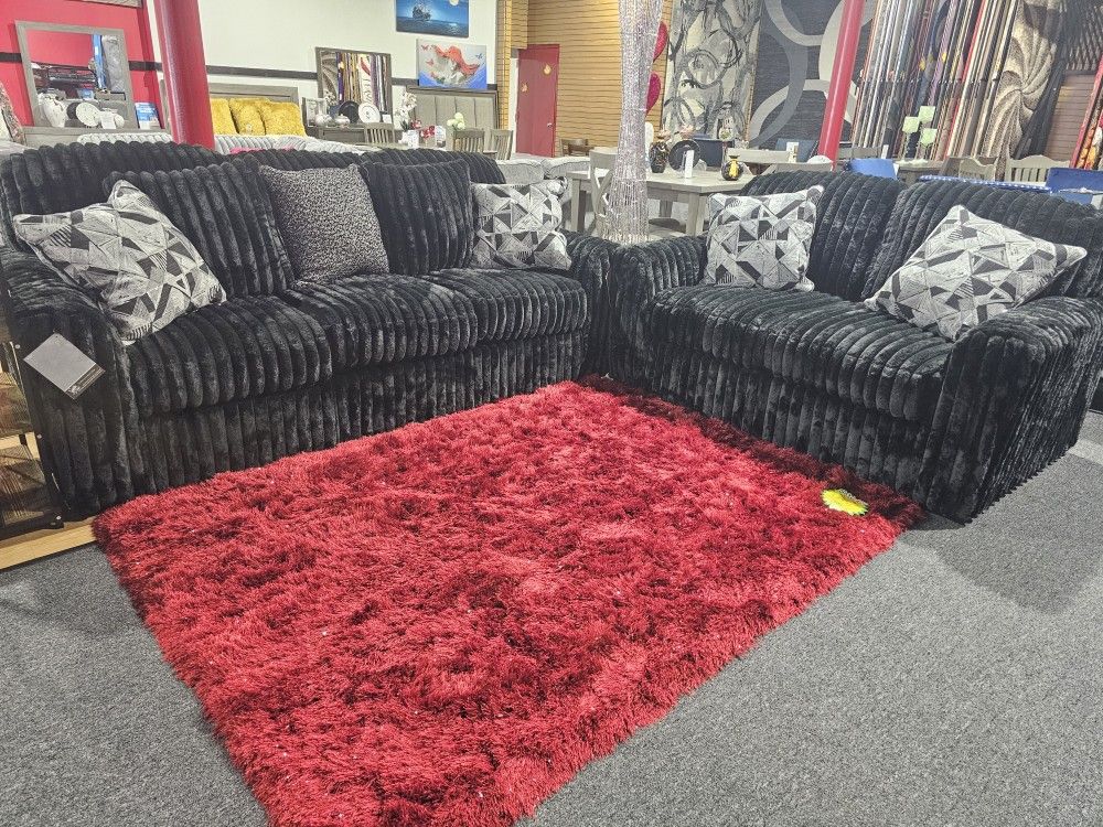 Midnight Sofa & Loveseat $40 Dollars Down If Finance Take It Home Today