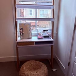 MOVING SALE!!! Leaning Desk or Vanity + Ottoman - LIKE NEW!!! 