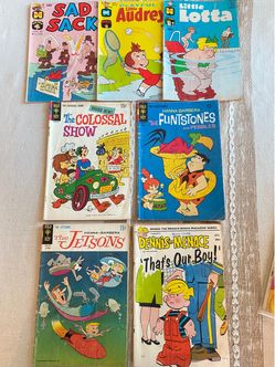 Vintage Comic Books Lot Sad Sack, Little Audrey & Lotta, Flinstones.,.
