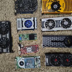 AS-IS GPU Lot - 11 Video Cards for Parts/Repair (READ DESCRIPTION)Condition: For parts or not working.