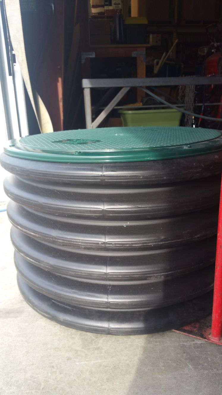 Septic risers and lids. Sizes 12", 15", 18", 24", 30", 36" diameters.