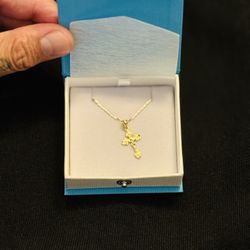 Brand new Real Gold Gucci chain 20" & crucifix pendant