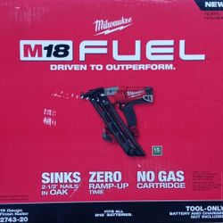MILWAUKEE M18 FUEL BRUSHLESS CORDLESS  15" GAUGE FINISH NAILER TOOL ONLY 