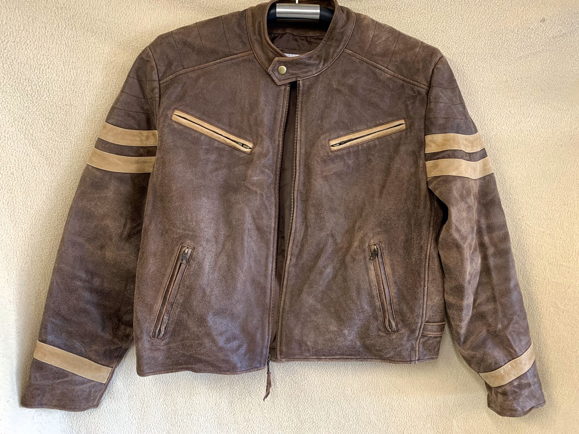 Leather Biker Style Jacket