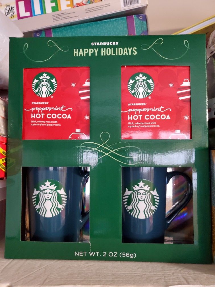 New Starbucks Coffee Mug Set W Cocoa