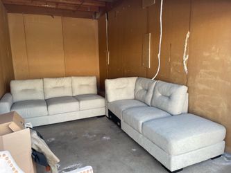 Two piece sectional with chaise