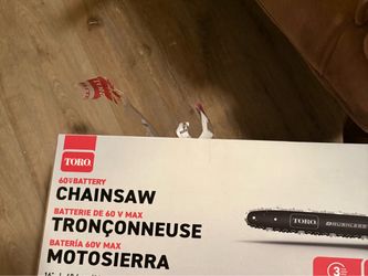 Brand New/Never Used- Toro 60V Battery Brushless Chainsaw