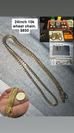 10k gold wheat chain