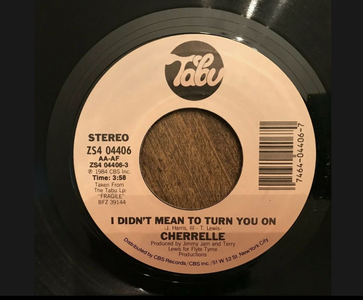 Record Cherrelle I Didn't Mean To Turn You On / I Need You Now 45 VG+