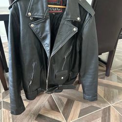 Men's Genuine Biker Leather RGC Jacket size 46 .