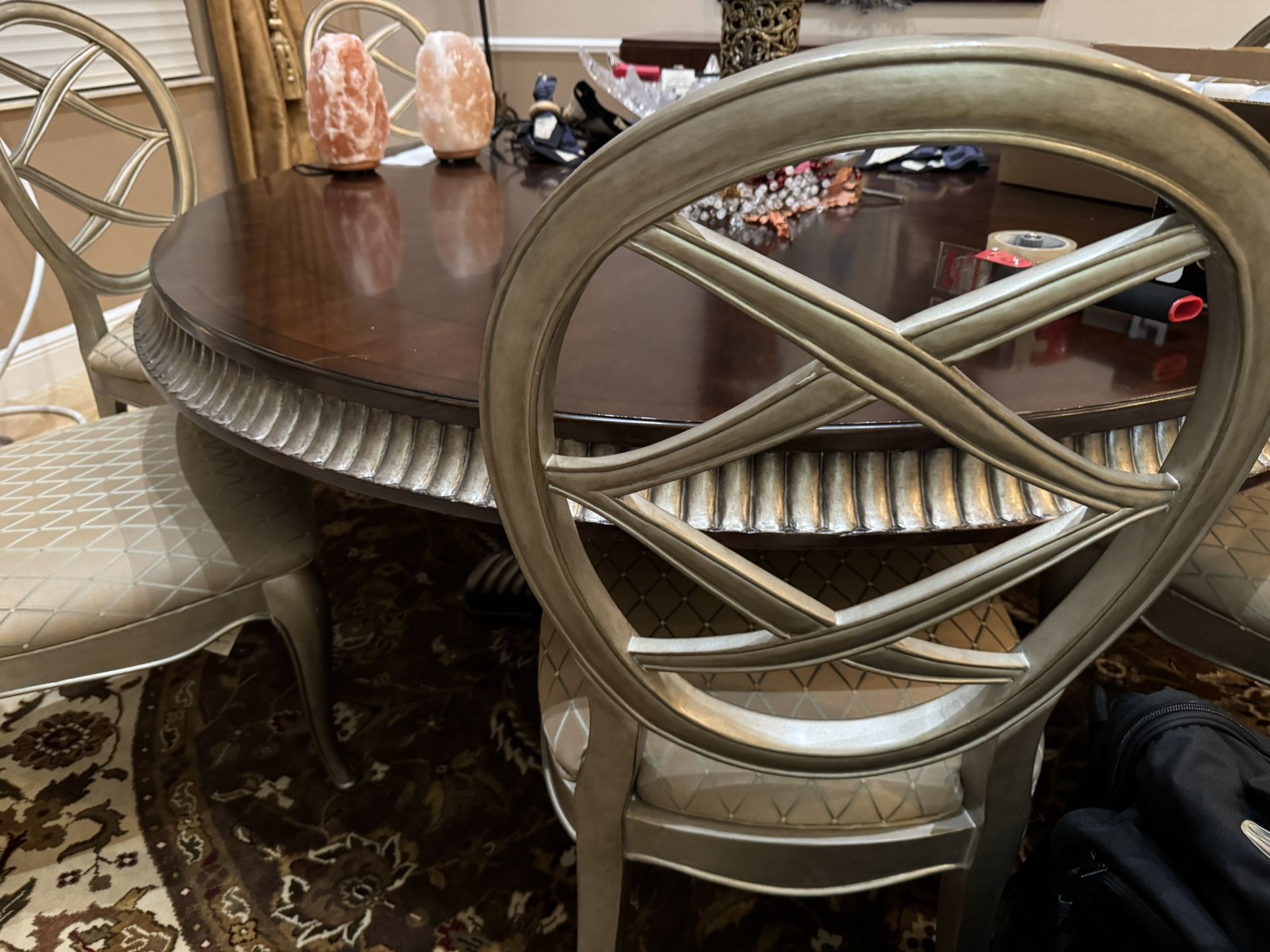 Thomasville Bogart Collection Dining Table 6 Chairs Buffet And Mirror